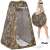 Springos pop-up changing tent with person standing inside, camo pattern