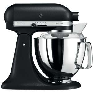 Кухненски робот KitchenAid Artisan 4.8L мат черен - Кухненски робот машина, Електрически миксер за тесто, Ръчен шредер, Мелница за месо и Ръчен миксер