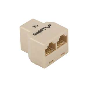 Lanberg RJ-45 inline coupler, RJ45 to dual RJ45 adapter - UTP connector