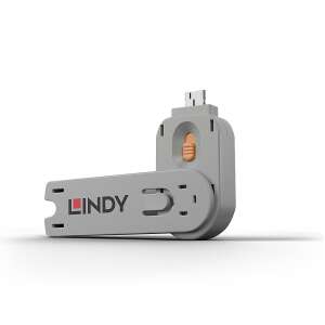 LINDY USB-Port-Blockier-Schlüssel, orange, Sicherheit, Schutz, Laptop, Computer, Gerät - Sonstiges Computerzubehör