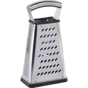 Rașetă Gefu 10760 din oțel inoxidabil, cu suprafețe de răzuire diferite, mâner negru, lavabilă în mașina de spălat vase - Ustensile de bucătărie