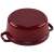 Staub La Cocotte 24cm runder roter gusseiserner Topf, Unteransicht