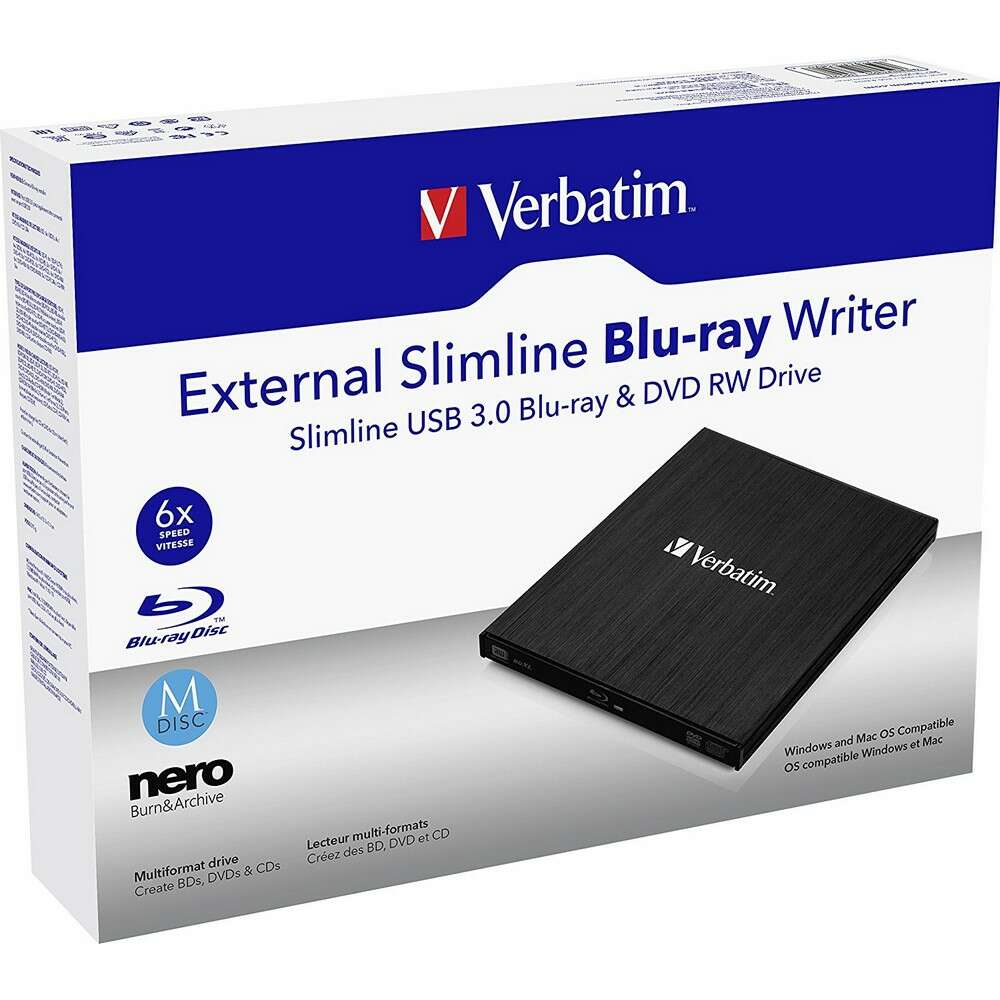 Verbatim 43890 usb 3.0 blu-ray / dvd-rw író külső optikai meghajtó