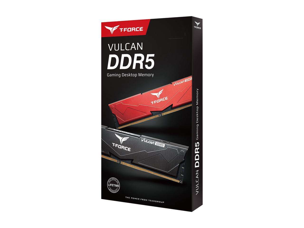 Teamgroup 32gb / 6000 t-force vulcan red ddr5 ram kit (2x16gb)