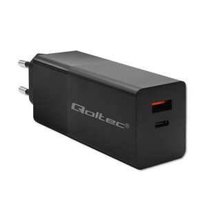 Încărcător de perete Qoltec 52382 Power Pro 100W USB-C și USB-A, negru - Qoltec