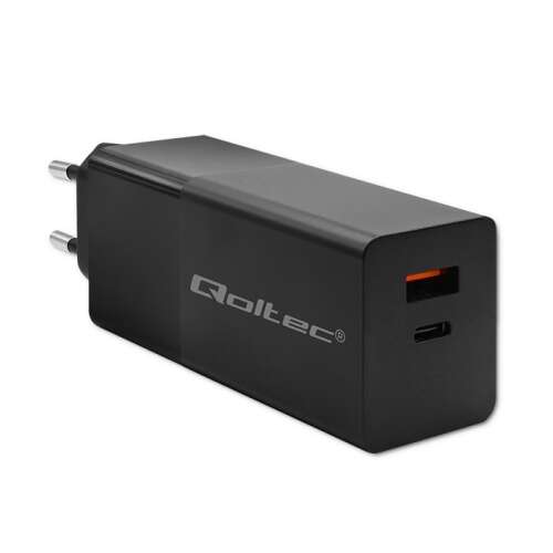 Încărcător de perete Qoltec 52382 Power Pro 100W USB-C și USB-A, negru