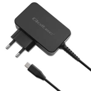 Qoltec 52385 Power Pro USB Type-C GaN ładowarka, czarna, 45W - Qoltec