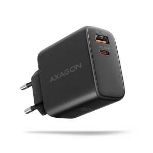 Axagon ACU-PQ45 45W sieťová nabíjačka USB-A a USB-C, čierna - AXAGON