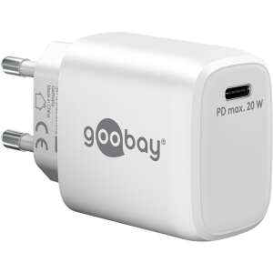 Goobay 65406 USB-C GaN hálózati töltő, fehér, 20W - Goobay