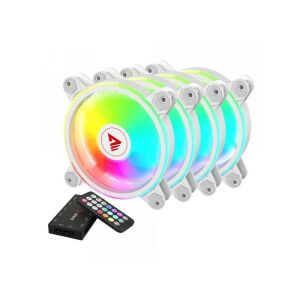 FAN-01 120-mm-ARGB-Lüfter mit Controller und Fernbedienung, Weiß, 4er-Pack 133939188 - PC-Ventilator