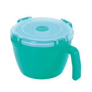 TOO KT-145 Mikrós Tésztafőző, 900ml türkiz műanyag tésztafőző fedővel és fogantyúval - Ételtároló