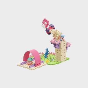 Marioinex Magic Tower building blocks set, princess and wizard characters, building a tower - Plastic Building Toy