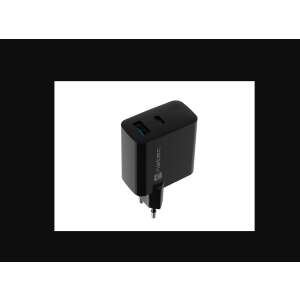 Încărcător de perete Natec Ribera GaN 45W USB-A / USB-C, negru - Natec