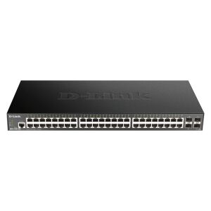 D-Link DGS-1250-52X 48-portowy przełącznik Gigabit, widok z przodu - D-Link