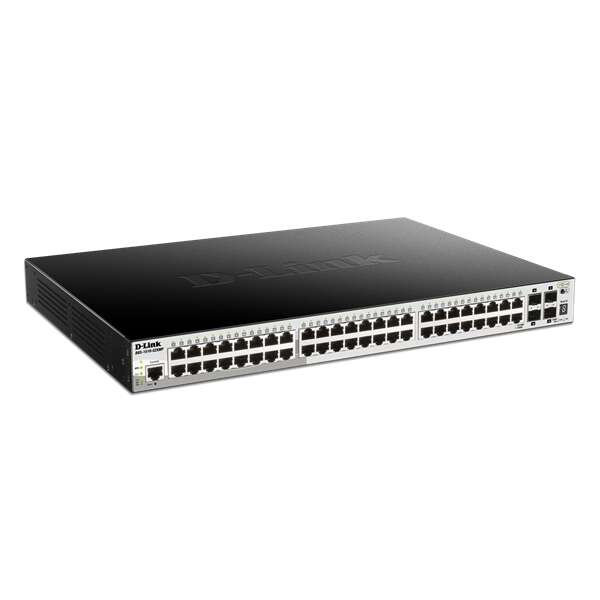 D-Link 48x10/100/1000 PoE + 4x10GbE SFP+ Stackable Switch