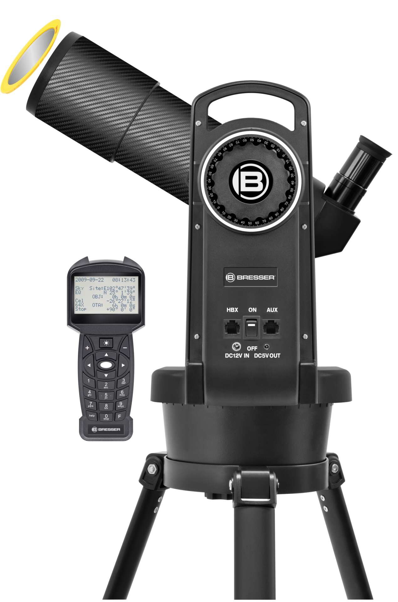 Bresser 80/400 goto f/20 autómata refraktor teleszkóp - fekete