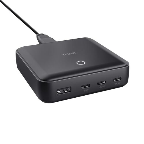 Trust Maxo 100W 4-Port USB Töltő, ferde nézet
