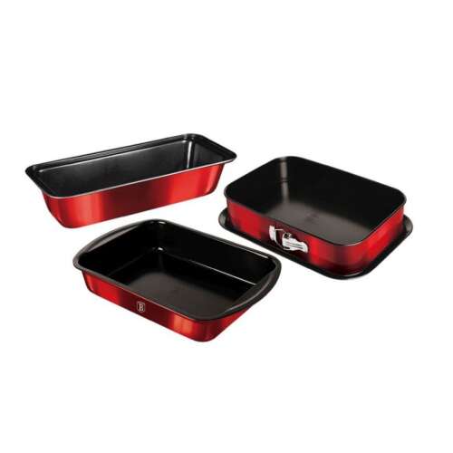 Set od 3 kalupa za pečenje Berlinger Haus, Burgundija, neprianjajući, Metallic Line