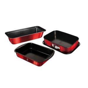 Set de 3 forme de copt Berlinger Haus, Burgund, antiaderent, Metallic Line - Forme de coacere