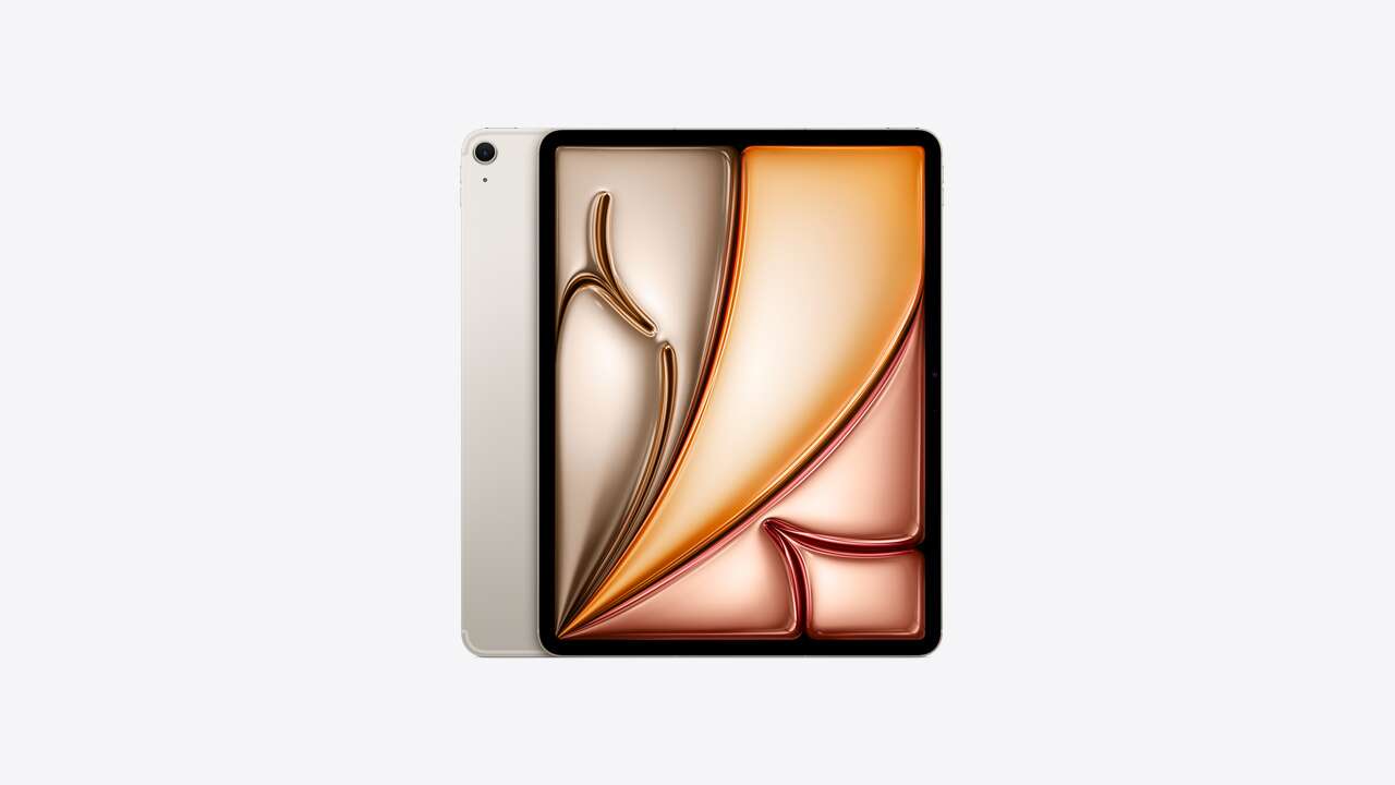 Apple ipad air (2024) 13" 128gb celluar tablet - stairlight