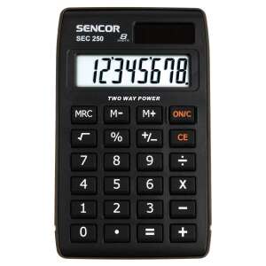 Sencor SEC 250 8-digit calculator with dual power, black - Calculator