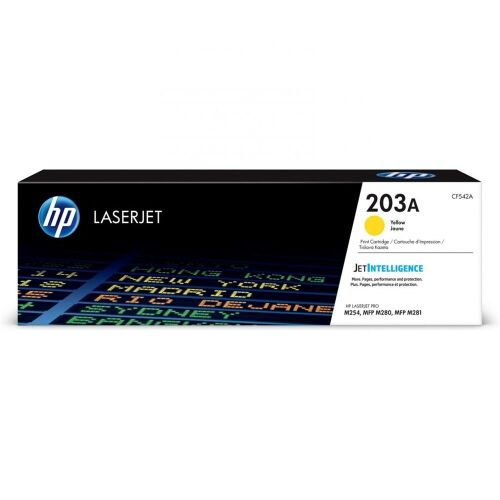 HP 203A CF542A LaserJet eredeti tonerkazetta, sárga