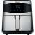 Steba HF 8000 Air Fryer front view, 8L capacity, 8 cooking programs, stainless steel and black
