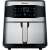 Steba 8000 Air Fryer, 8L capacity, stainless steel and black, front view