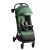 KinderKraft NUBI 2 green stroller with safety harness, front view