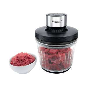 Steba MG400 electric food chopper, 2 liter capacity, glass container, 4 blade knife, chopping meat - Steba