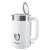 Steba WK 10 electric kettle, white with stainless steel accents, 1.7 liter capacity, temperature gauge, open lid