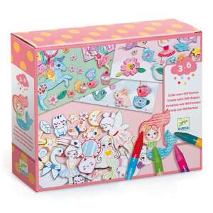Set de colorat DJECO Create with 100 Shapes, 10 foi, 29 x 23 x 6 cm, multicolor - Djeco Jocuri si jucarii creative