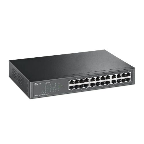 Angled view of TP-Link TL-SF1024D 24-Port 10/100Mbps Ethernet Switch