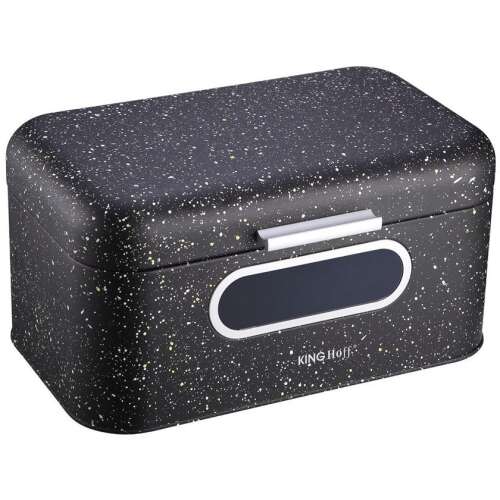Кутия за хляб Kinghoff KH-1078, черна с златни петна