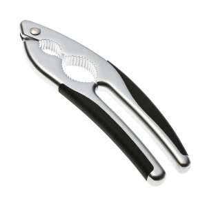 Kinghoff Kh-3405 Nutcracker, silver with black handles, for cracking nuts - Nutcracker