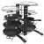 Kinghoff Kh-1640 Lid Organizer Stand for Pots and Pans, Black Metal, Kitchen Storage Rack, with Pots and Pans