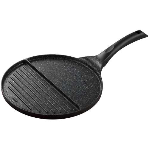 Kinghoff Kh-1364 Patelnia Grillowa Granitowa, 2 w 1, Nieprzywierająca, Czarna