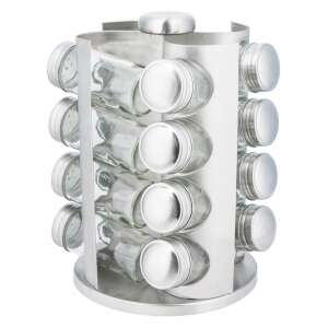 Kinghoff Kh-4006 16-teiliges drehbarer Gewürzregal, Edelstahl - Küchen-Organizer