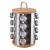 Set 16 borcane pentru condimente cu suport rotativ Klausberg KB 7553, bambus si otel, Inox/maro 100653199