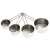 Kinghoff stainless steel measuring cups set, 4 pieces, with handles