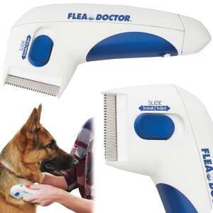Flea Doctor electric flea comb for dogs and cats, removes fleas and ticks from pets, easy to use, effective flea removal - Pet brush, clippers, scissors, claw clippers