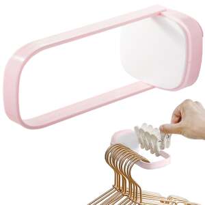 Összecsukható tartó akasztókhoz, 24115, műanyag, 7 x 15,5 cm, fehér/rózsaszín