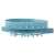 Rotating corner shelf with hooks, blue, for bathroom or kitchen
