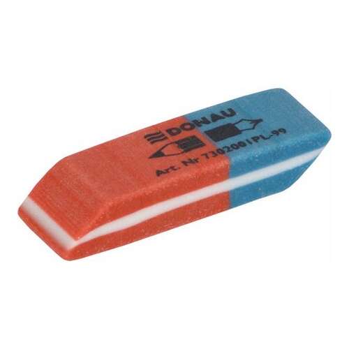 DONAU combined eraser for ink and pencil, blue and red sides