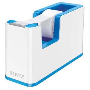 LEITZ Wow tape dispenser, white and blue, desktop, with tape - Adhesive