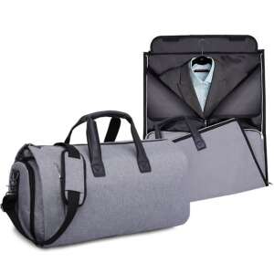 Quasar & Co. Smart Business Travel Suit Bag, light gray, with suit compartment and shoe compartment, 57 x 34 x 33 cm - Travel Bag