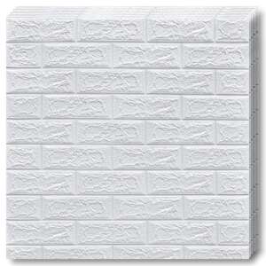 Set of 10 white brick pattern 3D self-adhesive wallpaper tiles, 70x77cm each, home decor - Nonbrand Wall Panel & Wall Sticker