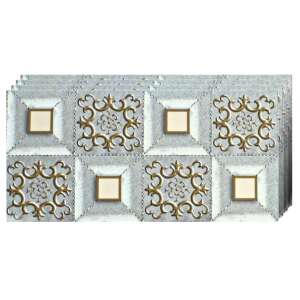 Tapetoo® 20 db self-adhesive marble imitation wallpaper, waterproof, modern design, strong adhesive, 2 mm thick, 3.6 square meter coverage, 30 x 60 cm, grey/beige - Wall Panel & Wall Sticker