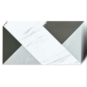 Tapetoo self-adhesive wallpaper, marble look, white, grey, black, 30x60 cm - Nonbrand Wall Panel & Wall Sticker