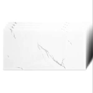 Tapetoo self-adhesive wallpaper, marble look, white and grey, 30 x 60 cm - Wall Panel & Wall Sticker